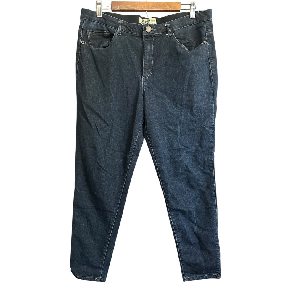Democracy Women's Blue Denim‎ Ab Solution Jeans Size 14 Comfort Stretch